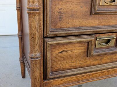 MCM Stanley Nightstand Side Table with Bamboo Legs