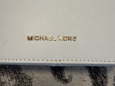 Michael Kors S/M White Genuine Leather Belt Bag with Gold Hardware