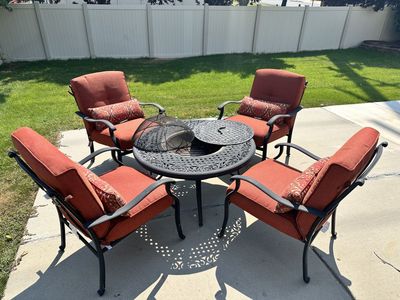 Fire pit patio set