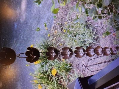 Lily Cup Rain Chain 96" x 3" cup diameter Brown