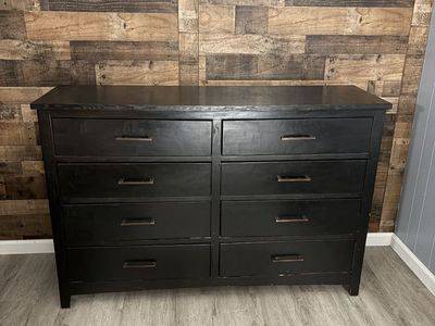 Black 8-Drawer Double Dresser