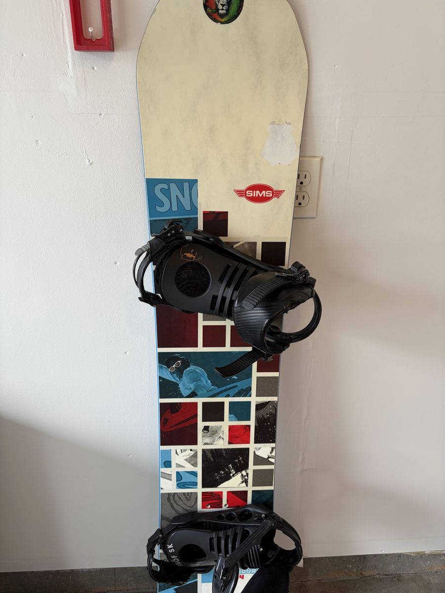 Used Sims Snowboard with bindings