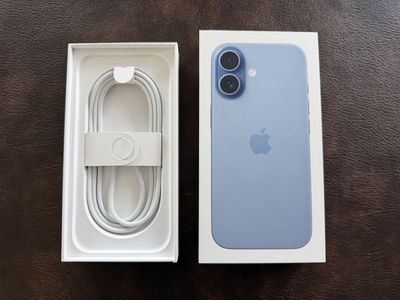iPhone 17 Mist Blue Box Charging Cord Only