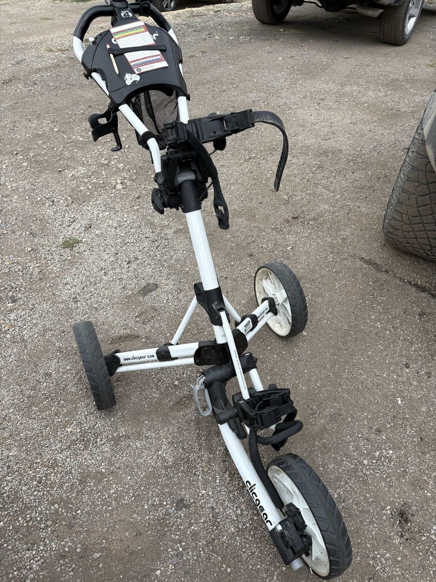 Clicgear Model 4.0 3-Wheel Golf Push Cart - White/Black