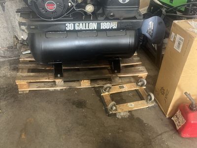 Gas powered air compressor