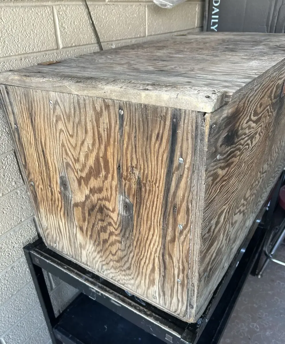 Vintage Wood Heavy Trunk Coffee Table