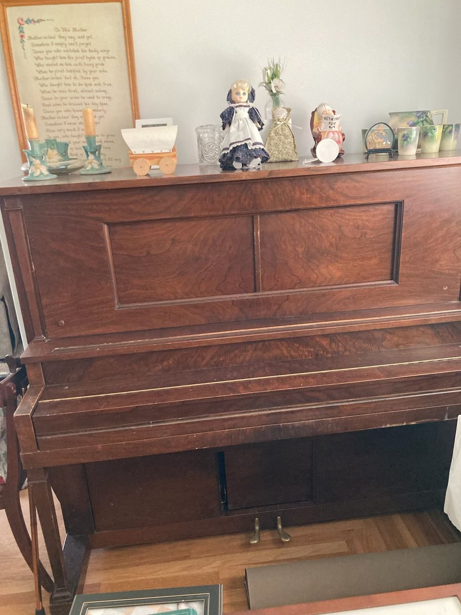 Antique Player Piano w/ bench and player rolls