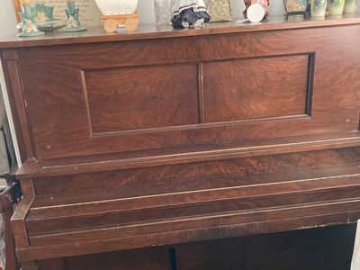 Antique Player Piano w/ bench and player rolls