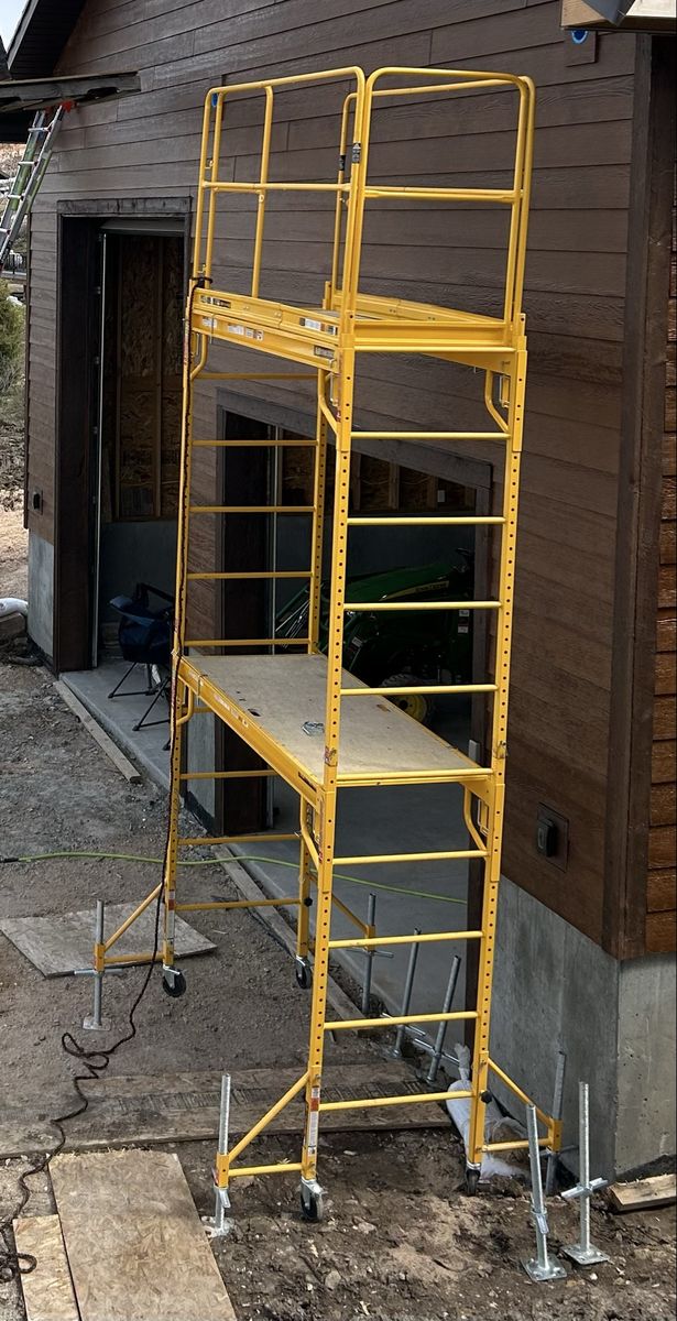 Metal tech mobile work platform.
