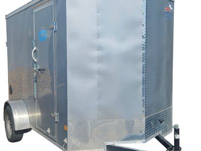 American Hauler Enclosed Cargo Utility Trailer with V-Nose & Side Door 10x6