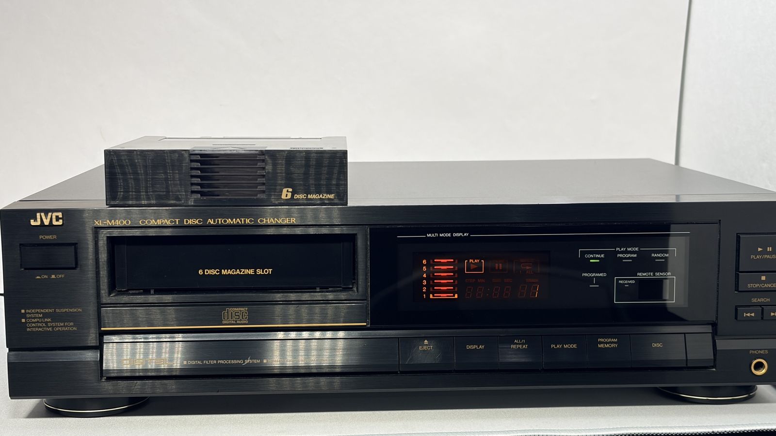 JVC XL-M400 Compact Disc Automatic Changer 6-Disc Magazine CD Player