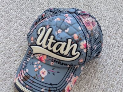 Robin Ruth Utah floral quilted baseball hat