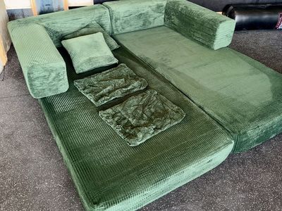 NEW Awesome Green Convertible Couch / Sofa Bed Couch / Floor Bed / Camping / Truck Bed etc