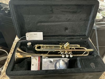 Levante LV-TR4301 Series Bb Trumpet - Gold Lacquer Finish with Case & Care Kit E75012939