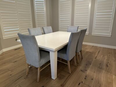 Dining Table With 8 Fabric Chairs $500OBO