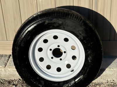 trailer wheel rim and tire 15 x 6 205 75 15