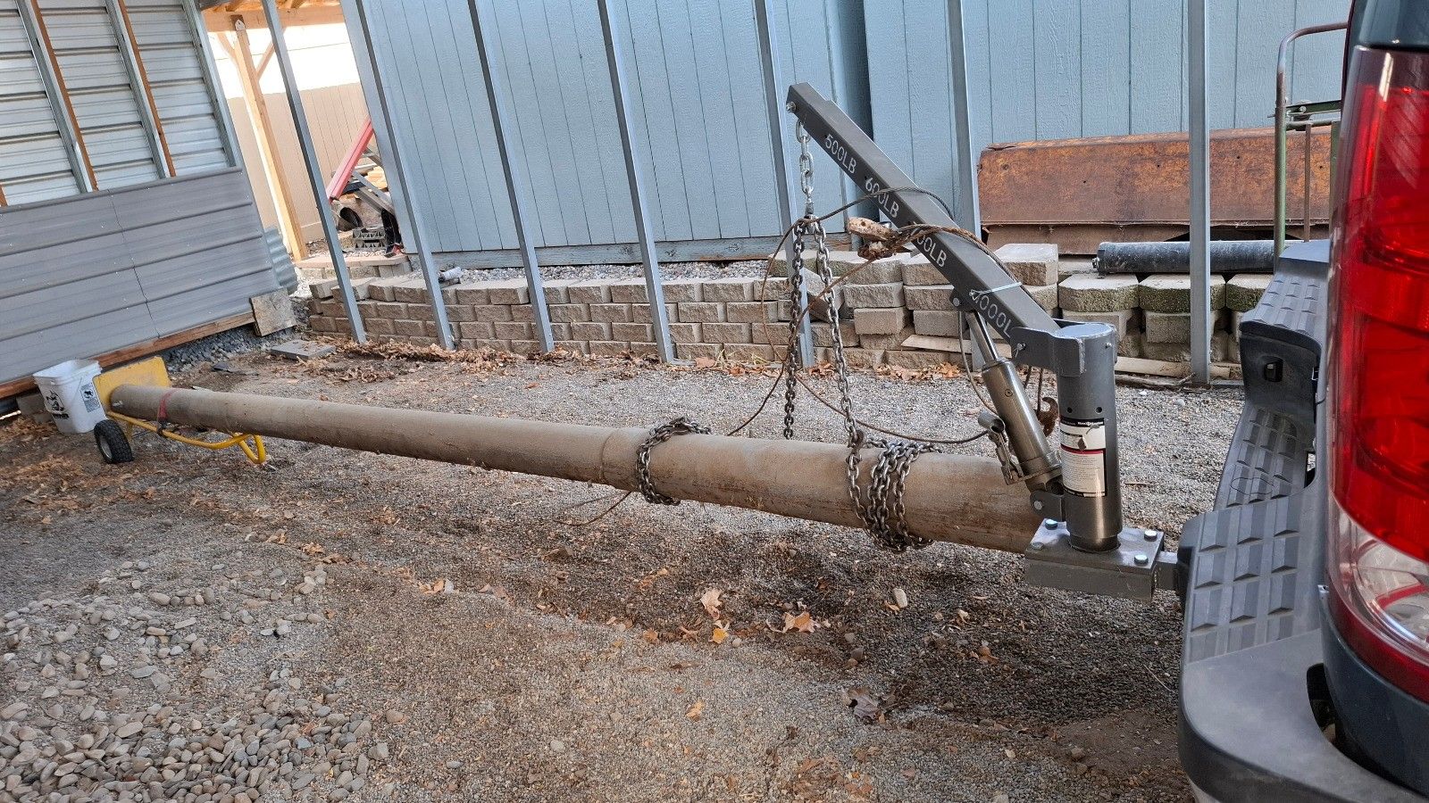 HD Steel Pole with winch and cable