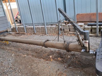 HD Steel Pole with winch and cable