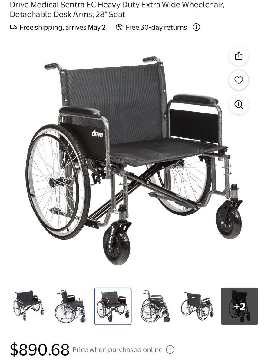 Drive Medical Sentra EC Heavy Duty Extra Wide Wheelchair