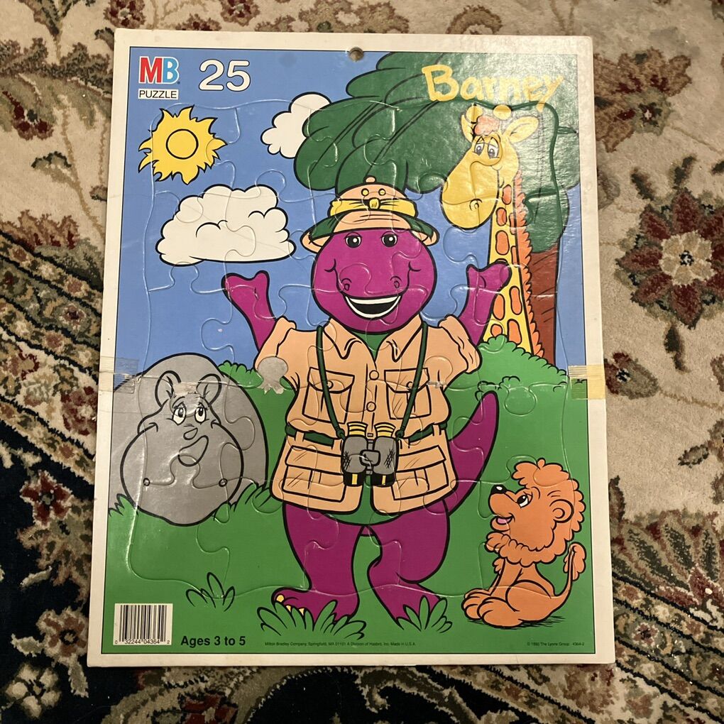 Vintage 1992 Barney Frame Puzzle