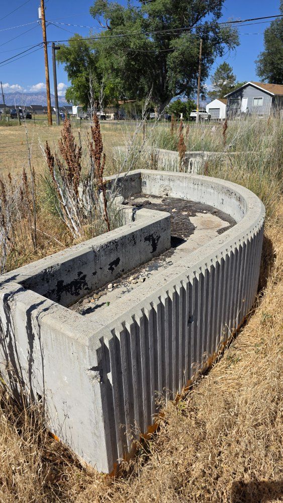 Concrete Planter Box - Unique Curved Design, Durable Outdoor Decor