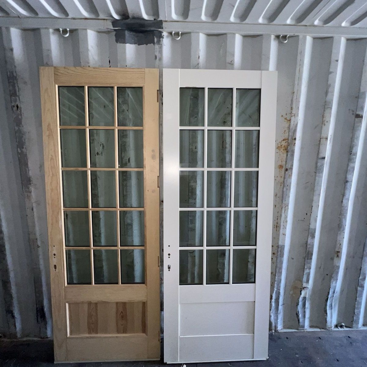 Aluminum-clad wood doors