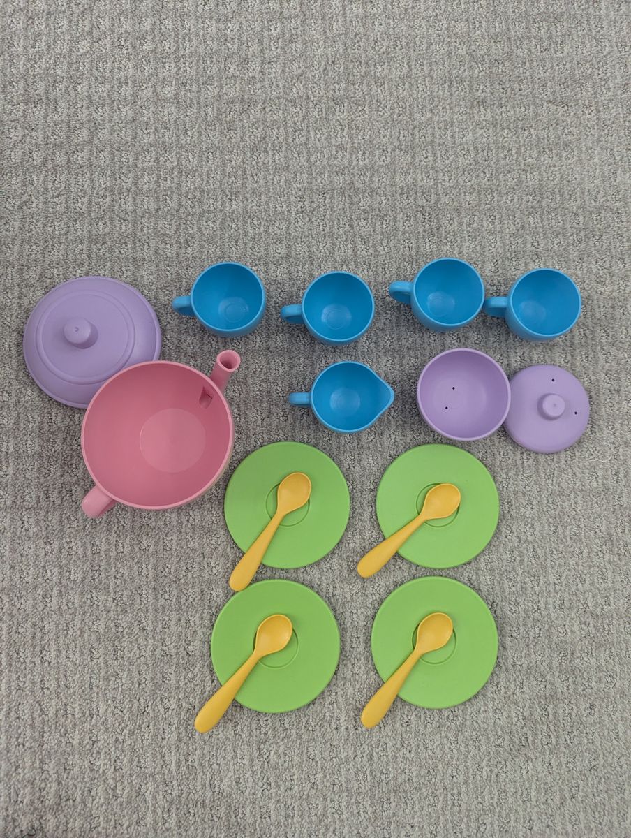 Kids Plastic Tea Play Set for 4