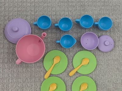 Kids Plastic Tea Play Set for 4