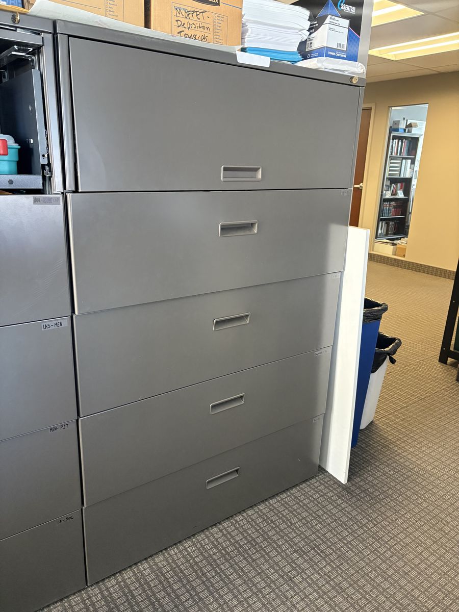 3-Drawer Metal Filing Cabinet with Shelf