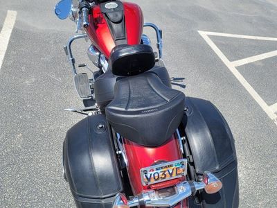 Yamaha V-Star 1300 Tourer (2007) Red with Saddlebags, Windshield, Passenger Backrest