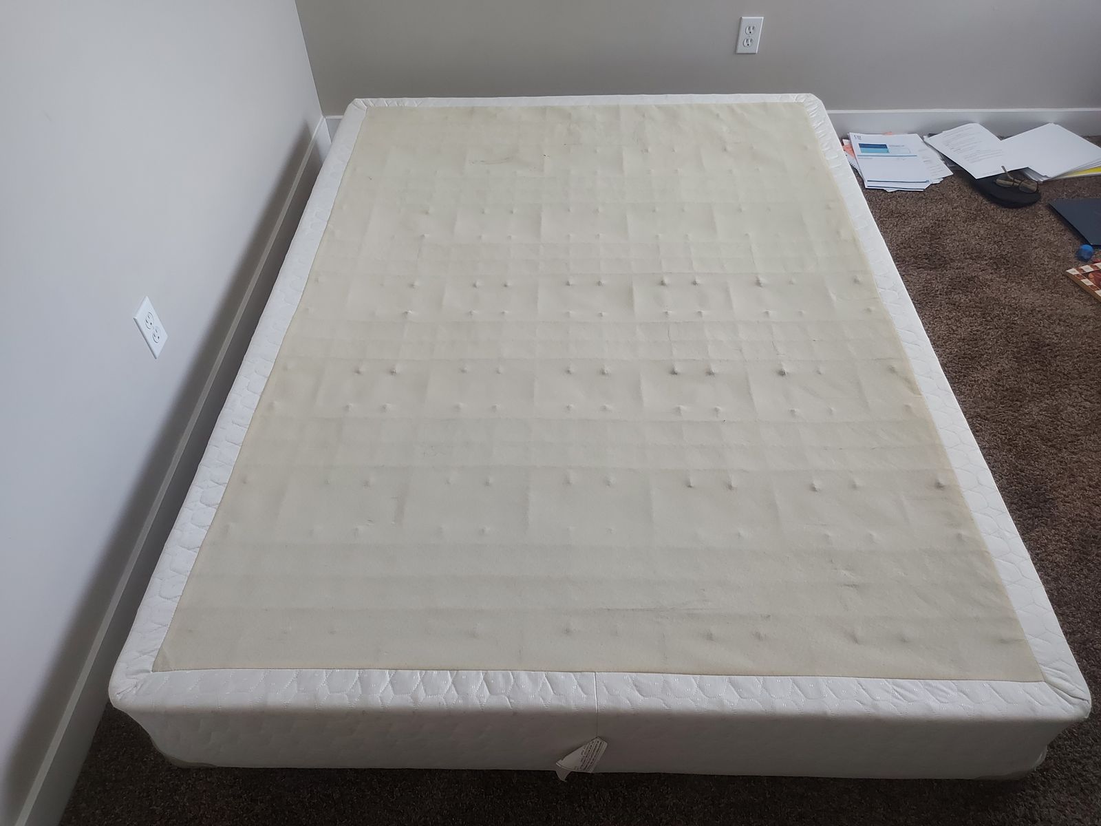 Queen Size Box Spring / Foundation – Good Condition – Foam Mattress Included – $49 OBO