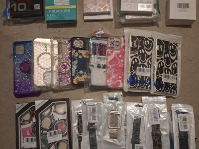 Assorted Phone Cases and Smart Watch Bands Lot