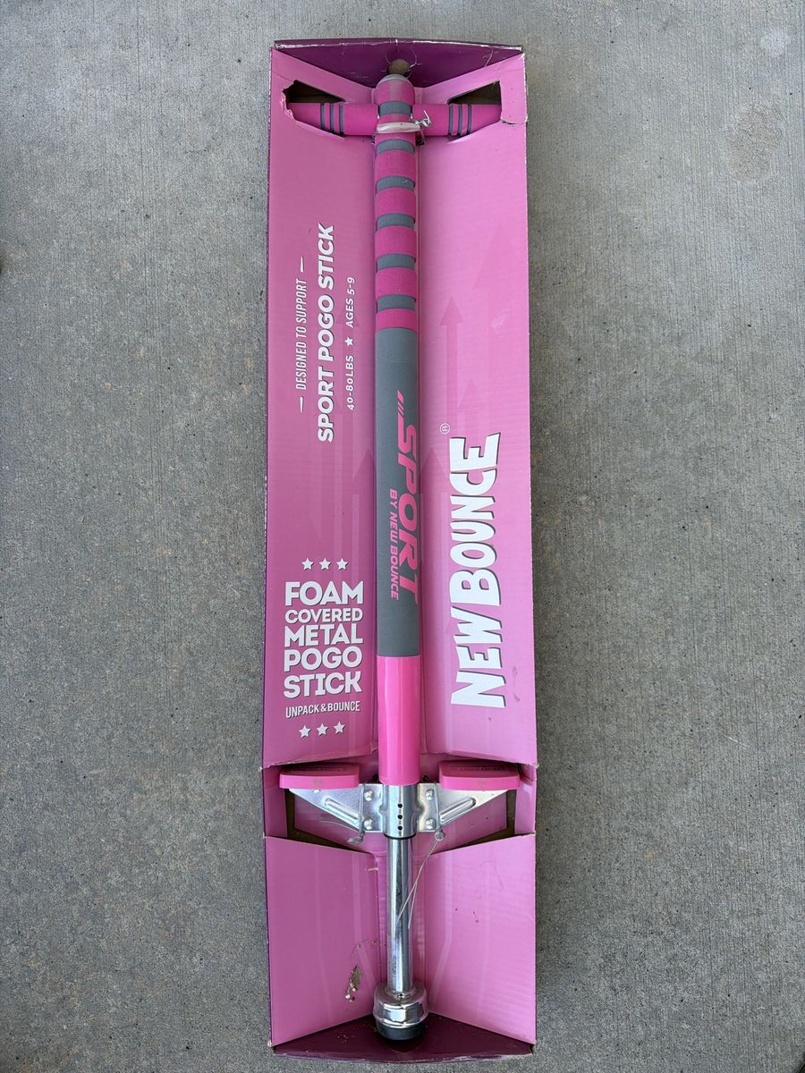 New Bounce Sport Pogo Stick - Pink (40-80 lbs, Ages 5-9)