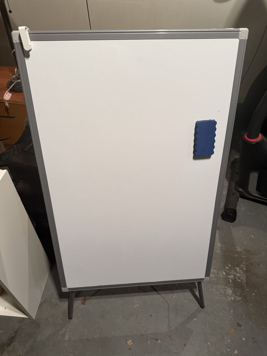 Standing Whiteboard Easel with Frame and Eraser