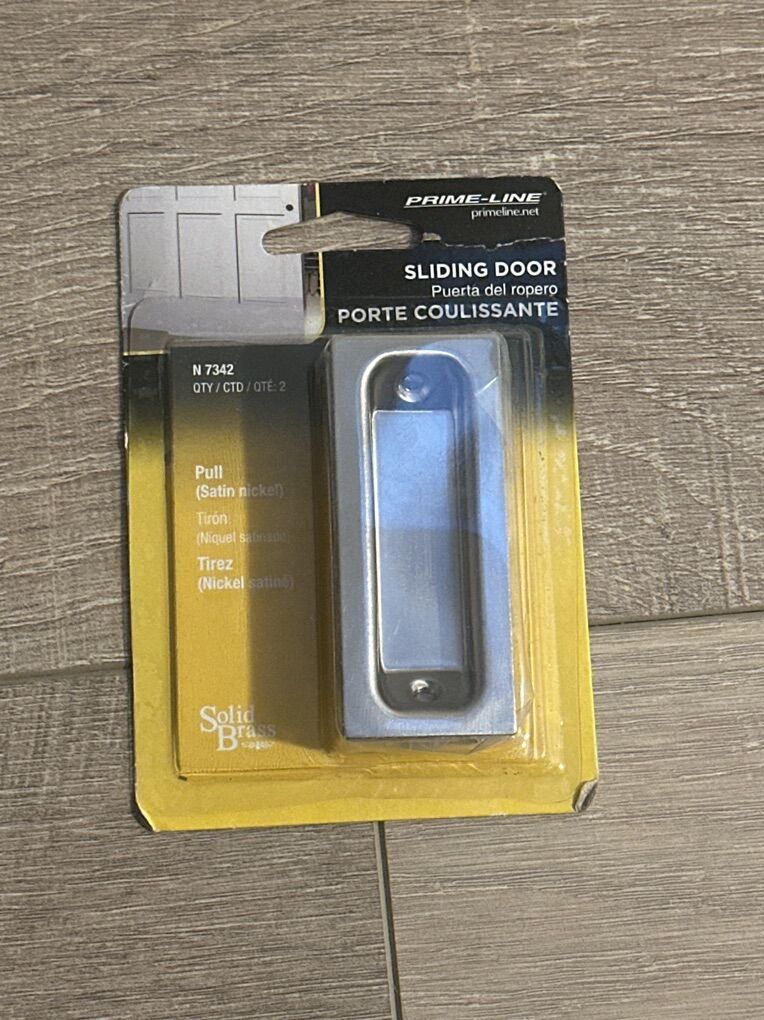 Sliding Door Pull Nickel Satin set of 2