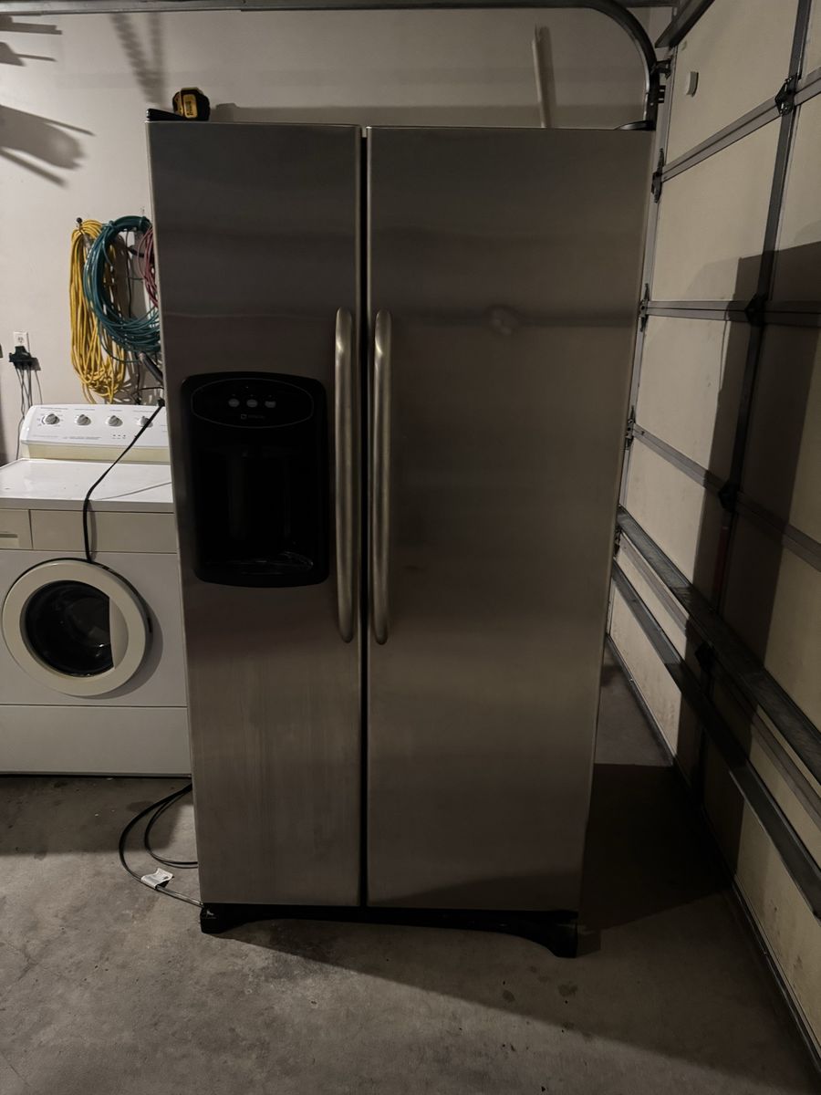 Stainless Steel Side-by-Side Refrigerator with Water and Ice Dispenser