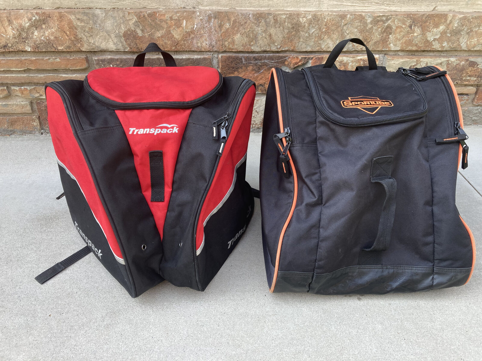 Transpack Ski boot backpack bag(fits up to size 25 boots) and SportTube Ski boot backpack(SOLD)travel bags