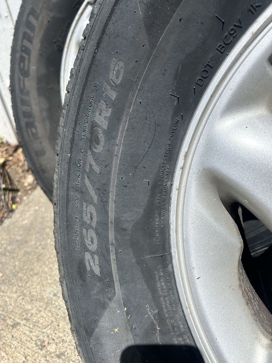 Wheels and tires off 2002 sequoia
