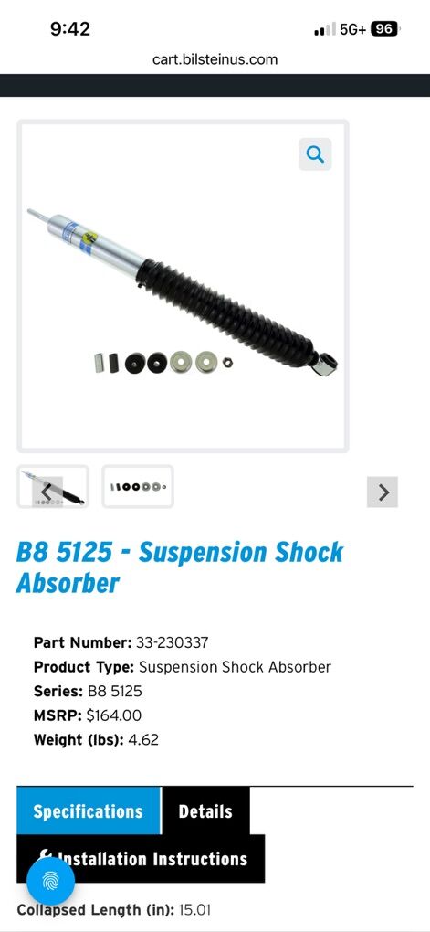 Bilstein Shocks Toyota