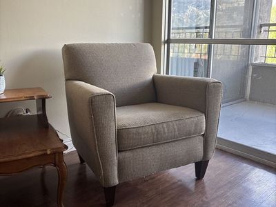 Gray/Beige Flexsteel Upholstered Armchair