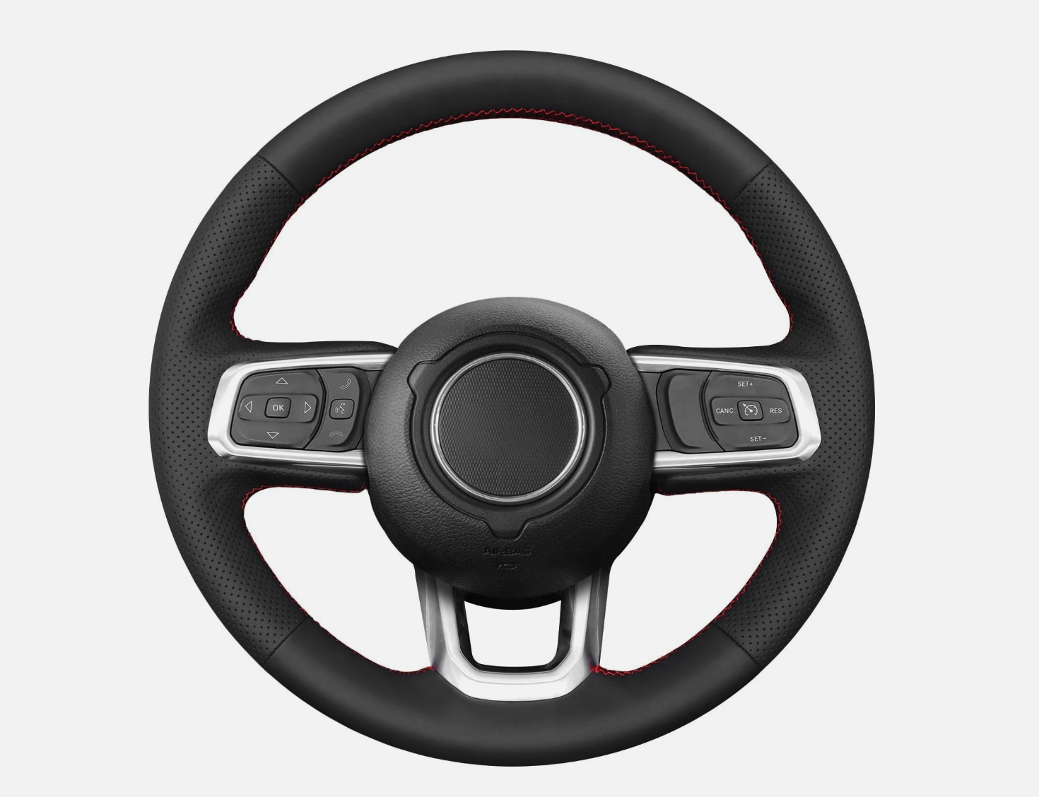 MEWANT Steering Wheel Cover Wrap for Jeep Wrangler JL JLU Gladiator JT 2018-2024