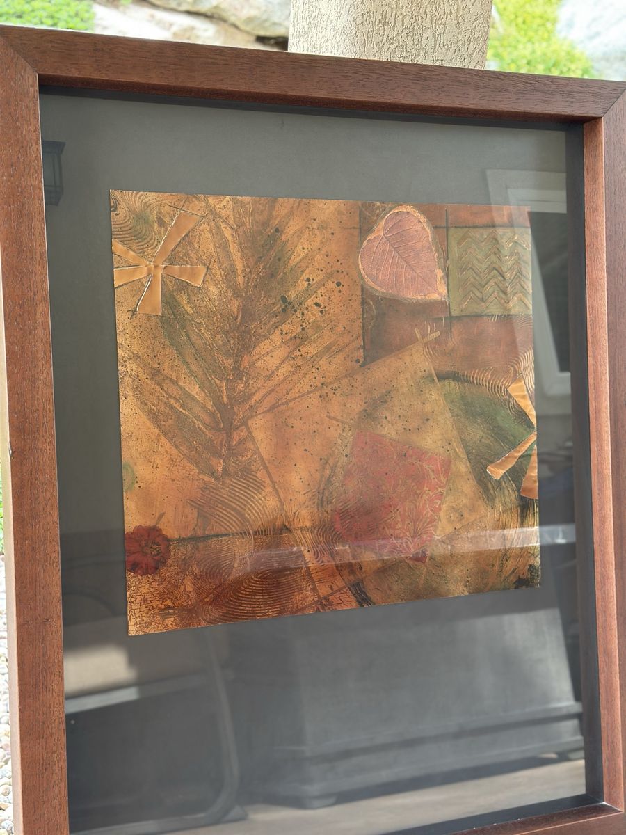 Guilded Leaf Framed Wall Art - 3ft x 3ft 8in - Botanical Decor