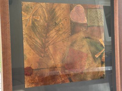 Guilded Leaf Framed Wall Art - 3ft x 3ft 8in - Botanical Decor