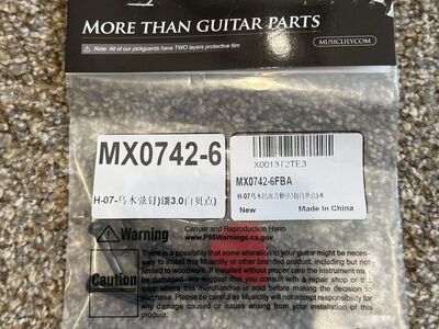 Musiclily black plastic bridge pins - slotted