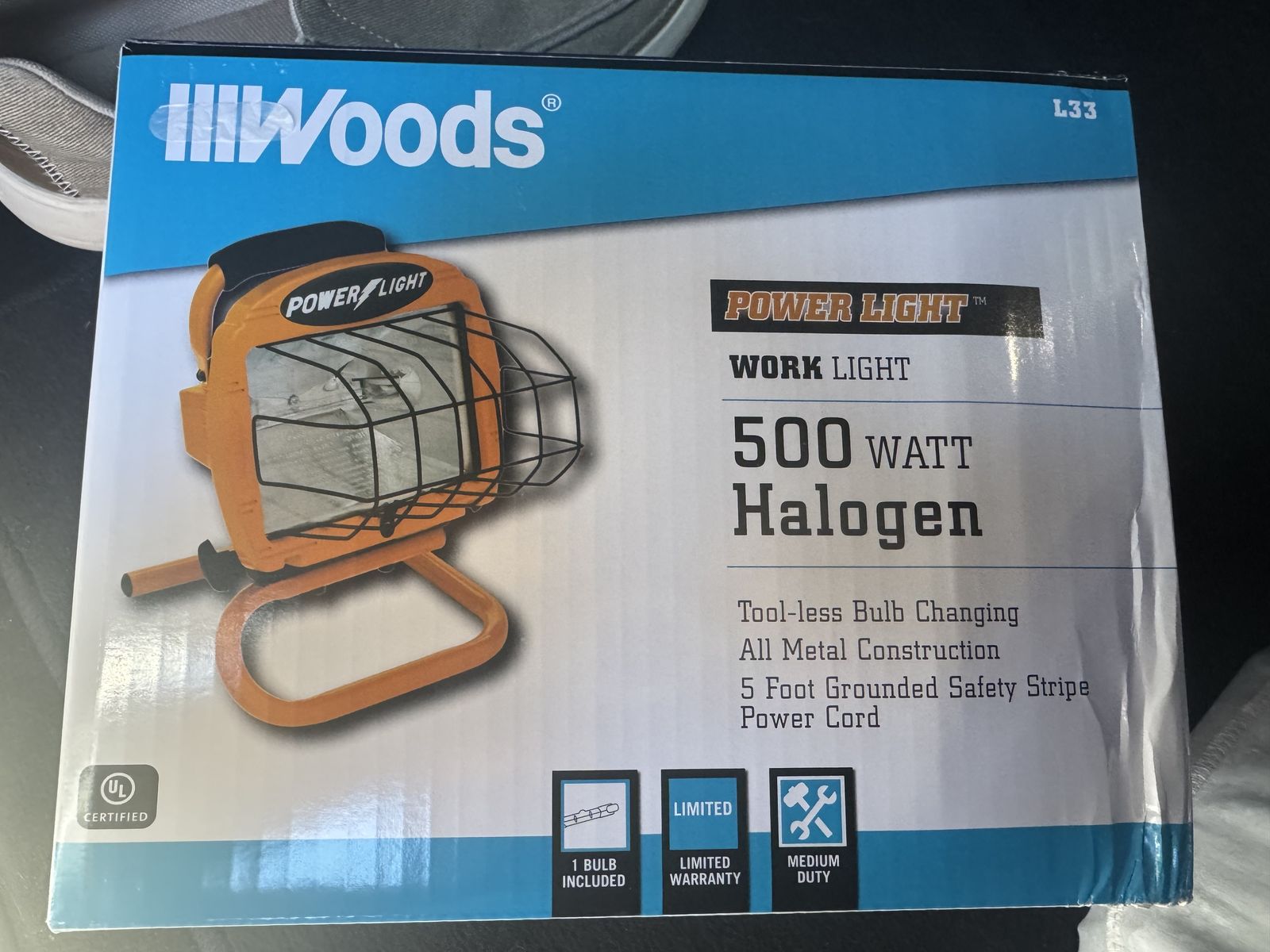 Woods 500 watt work light