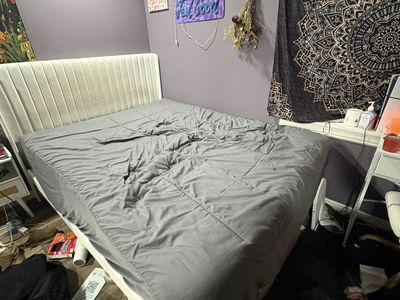 Queen sized mattress and bed frame