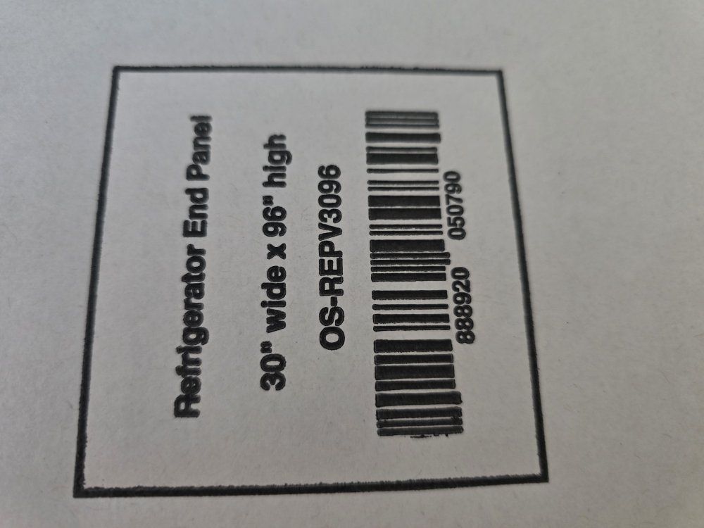 Refrigerator end panel