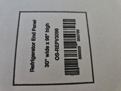 Refrigerator end panel