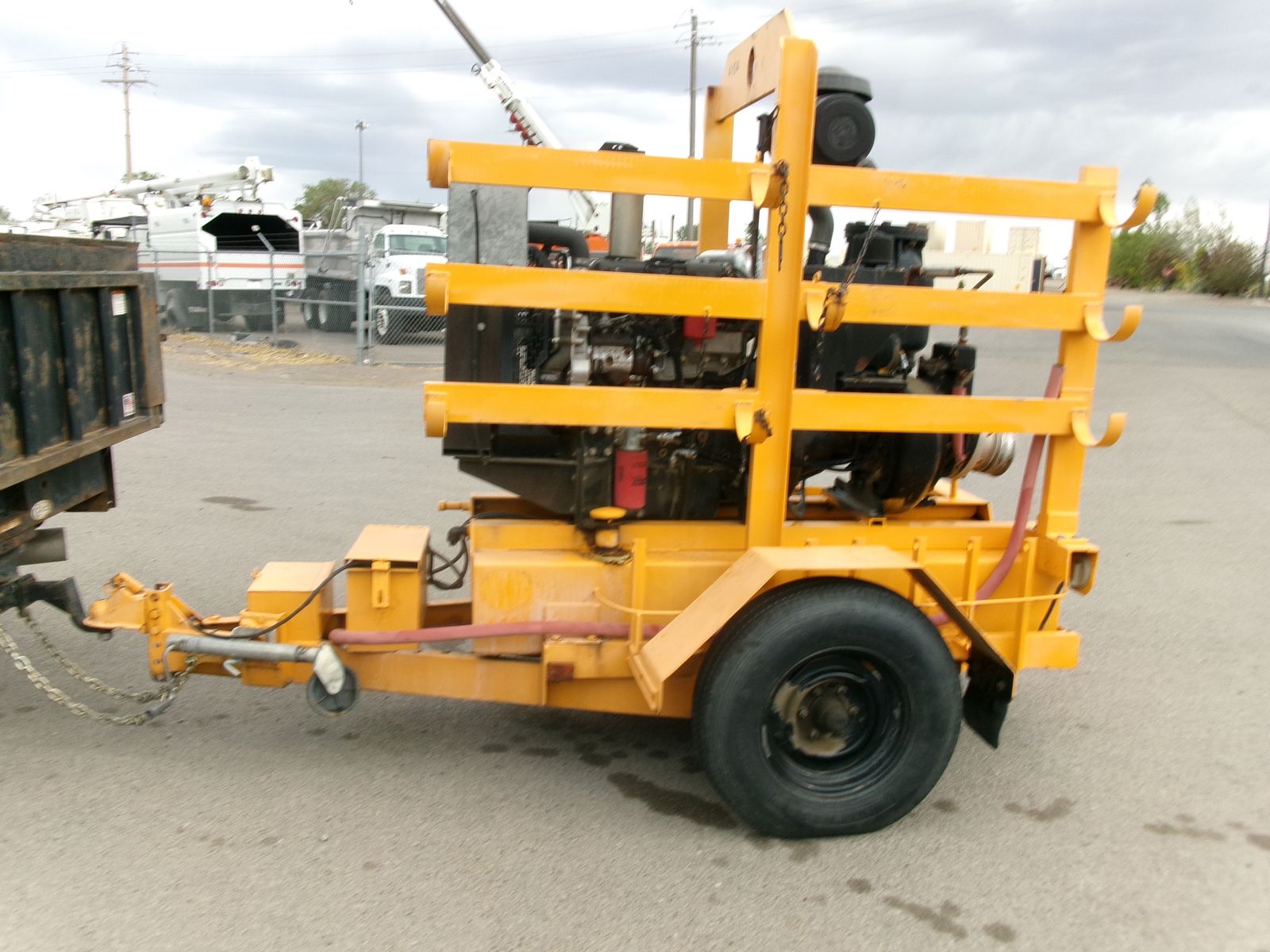 1999 Power Prime 6inch centrifugal towable pump by Rain for Rent.