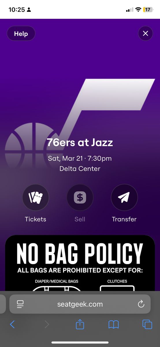 3 Lower Bowl Jazz 3/21 Vs 76ers